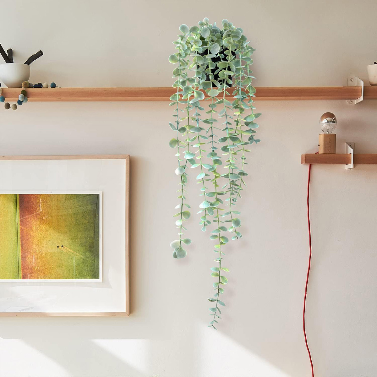 String Of Pearls Plant - Искусственная гирлянда из плюща и эвкалипта,