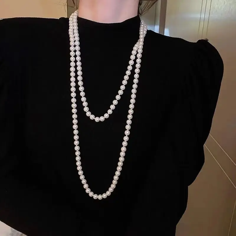 String Of Pearls Plant - Длинная цепочка для свитера с жемчугом,