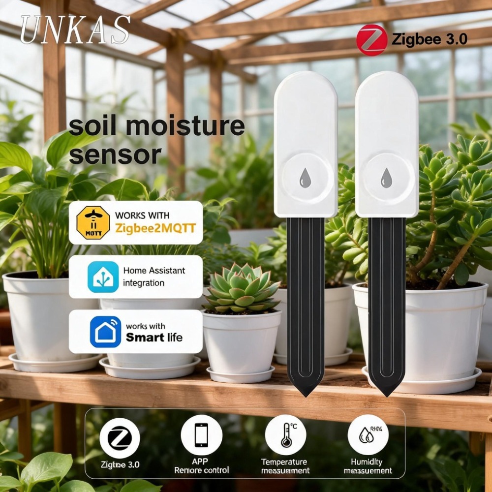 Plant Parent App - Датчик влажности почвы ZigBee 3.0, гигрометр,
