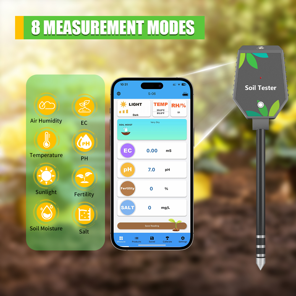 Умный тестер почвы Yieryi 8-в- – обзор и цена Plant Parent App
